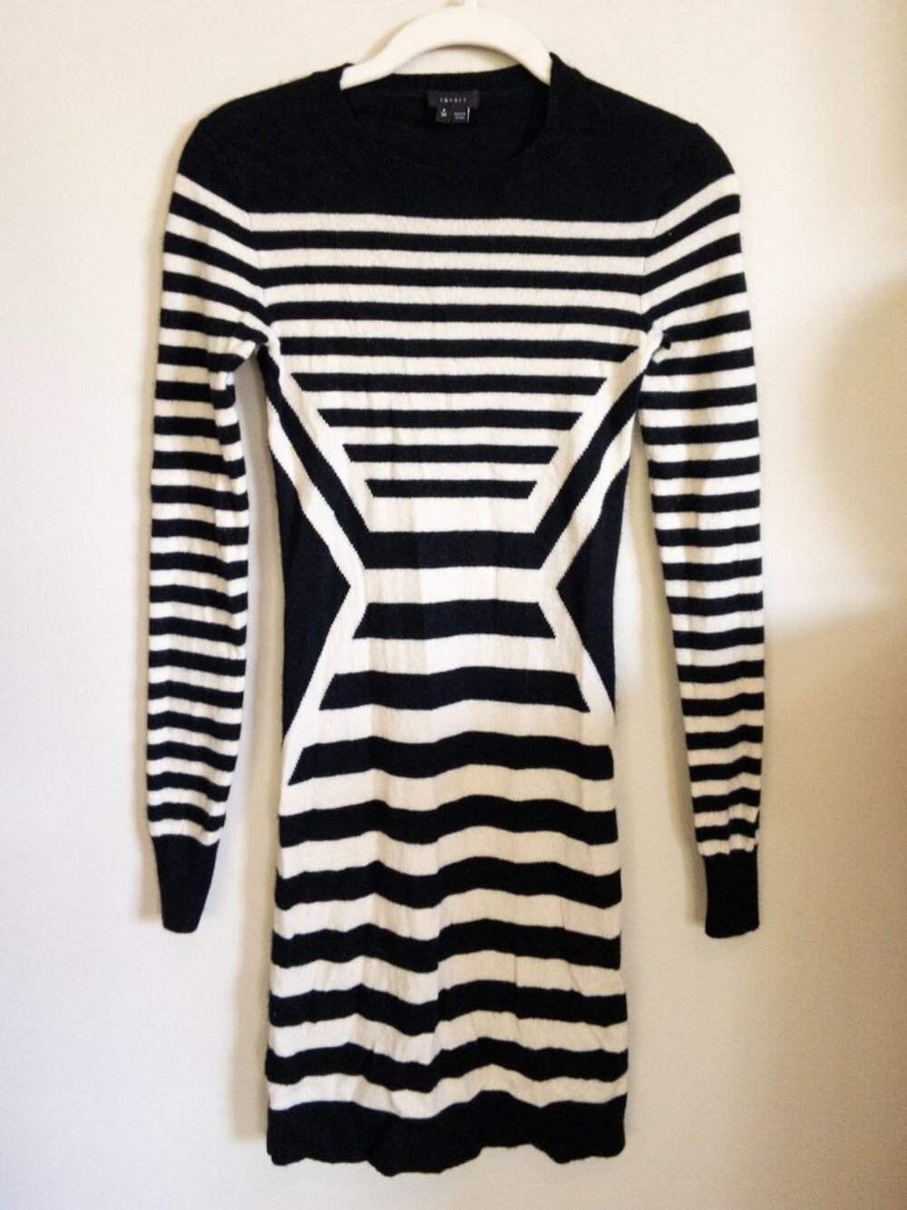 Theory Cashmere Stripe Sweater Dress Sz P XS